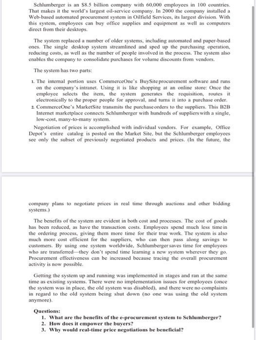 Questions: 1. What are the benefits of the