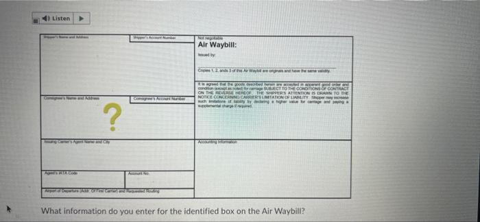 What information do you enter for the identified