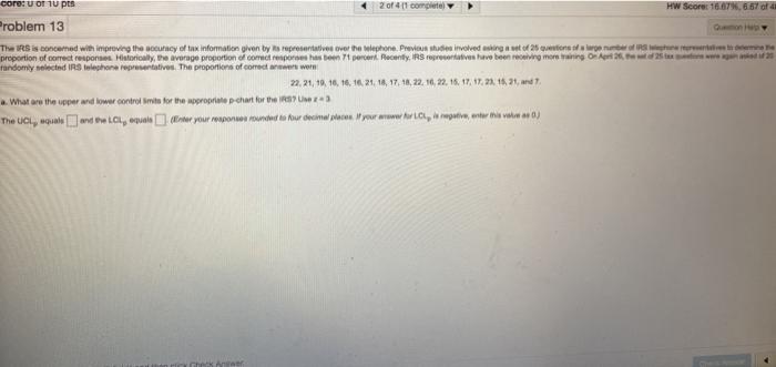 core: U or nu pts 2 of 4 11 complete HW Score