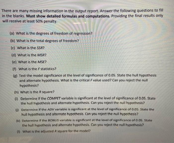 please show work please show work in excel
