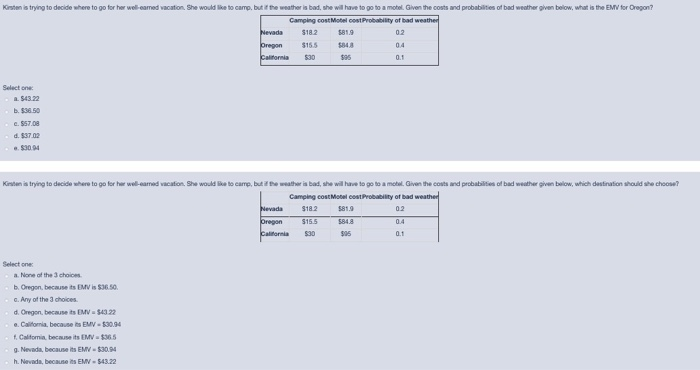 Kesten is trying to decide where to go for her