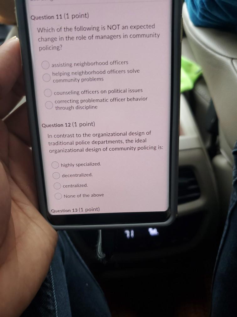 Question 11 (1 point) Which of the following is