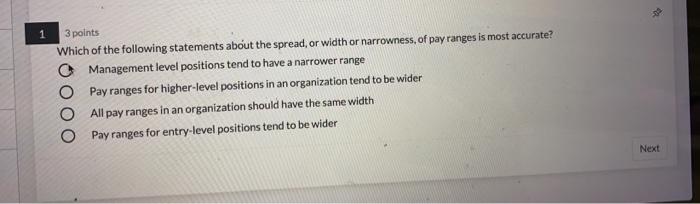 1 3 points Which of the following statements