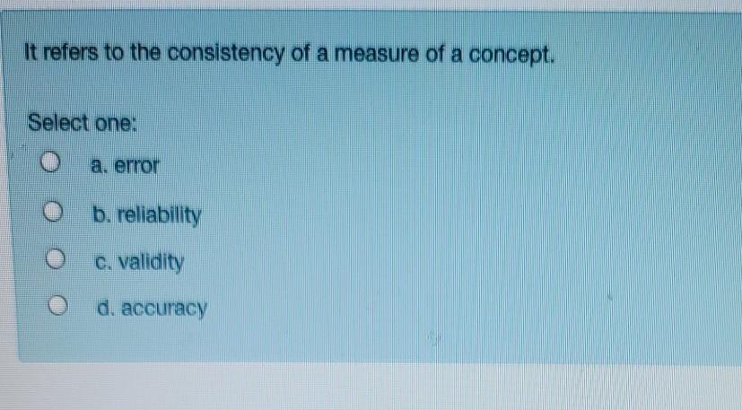 thank you It refers to the consistency of a