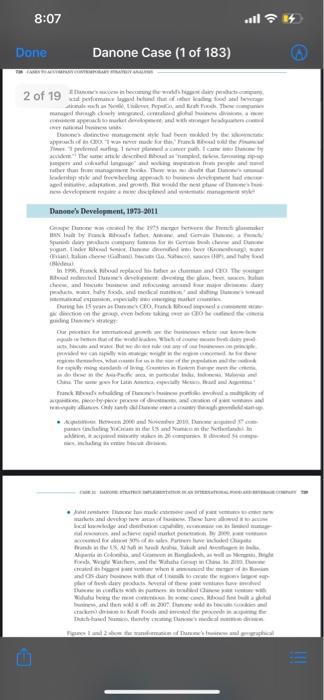 QUESTION 1 Using data presented in the case, can