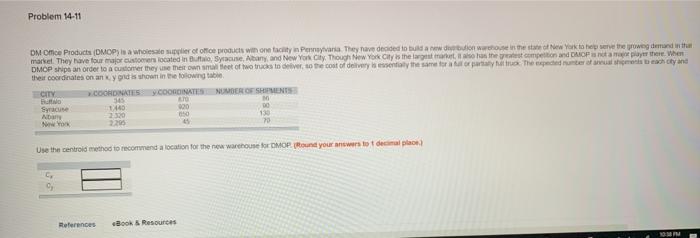 Problem 14-11 DM Once Products (DMOP) is a