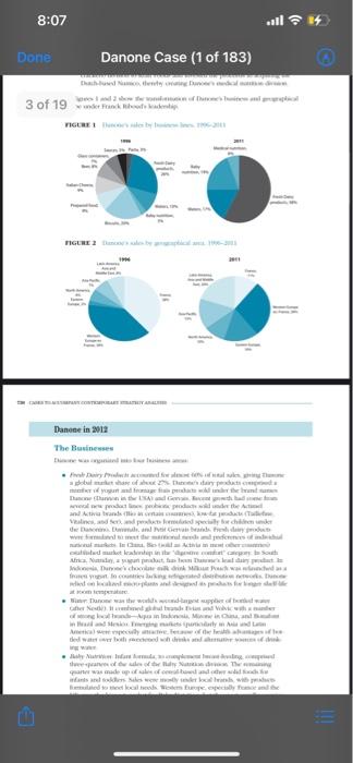 QUESTION 1 Using data presented in the case, can