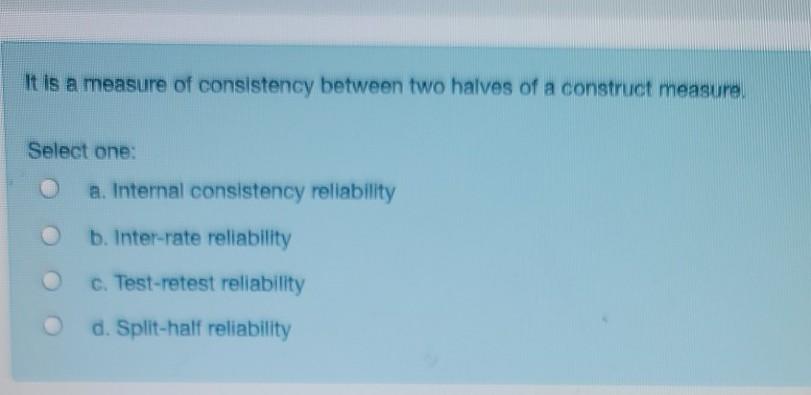 thank you It refers to the consistency of a