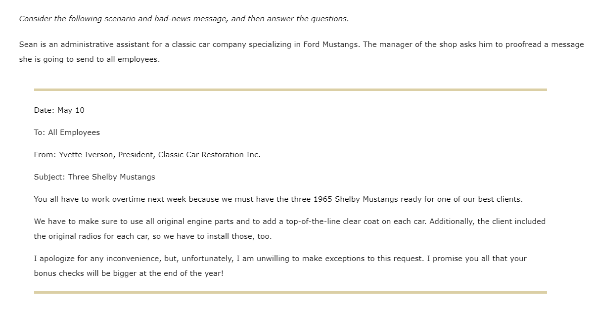 A coworker tells you that she put the wrong