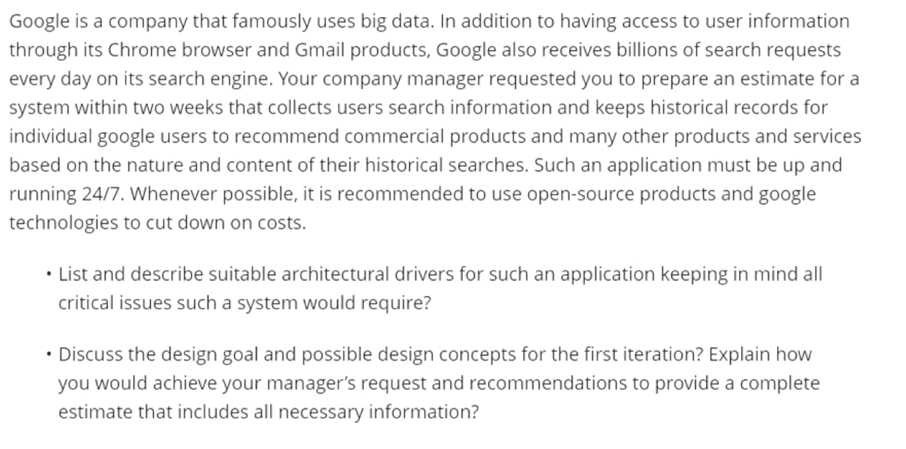 Google is a company that famously uses big data.