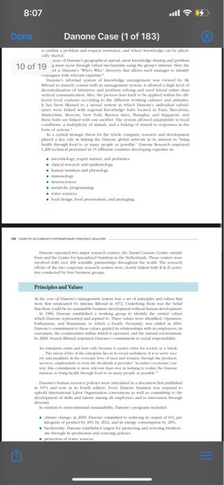 QUESTION 1 Using data presented in the case, can