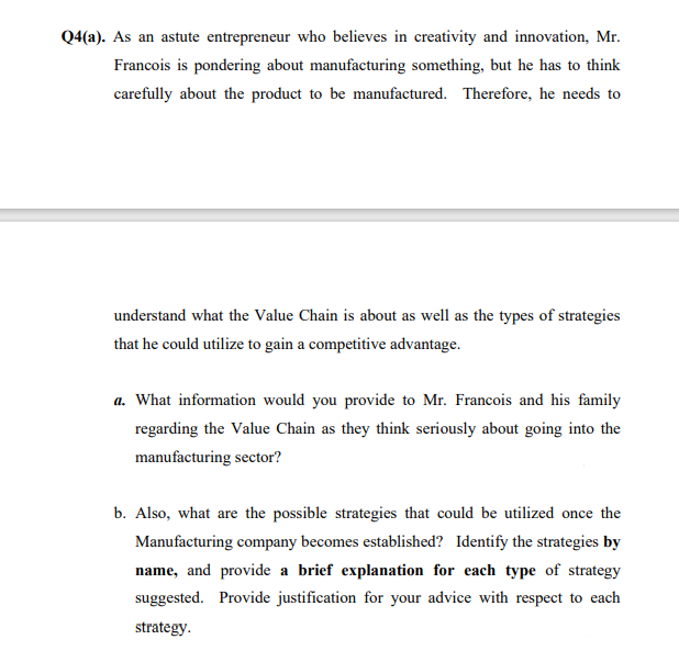 Mr. John Francois, a very successful businessman