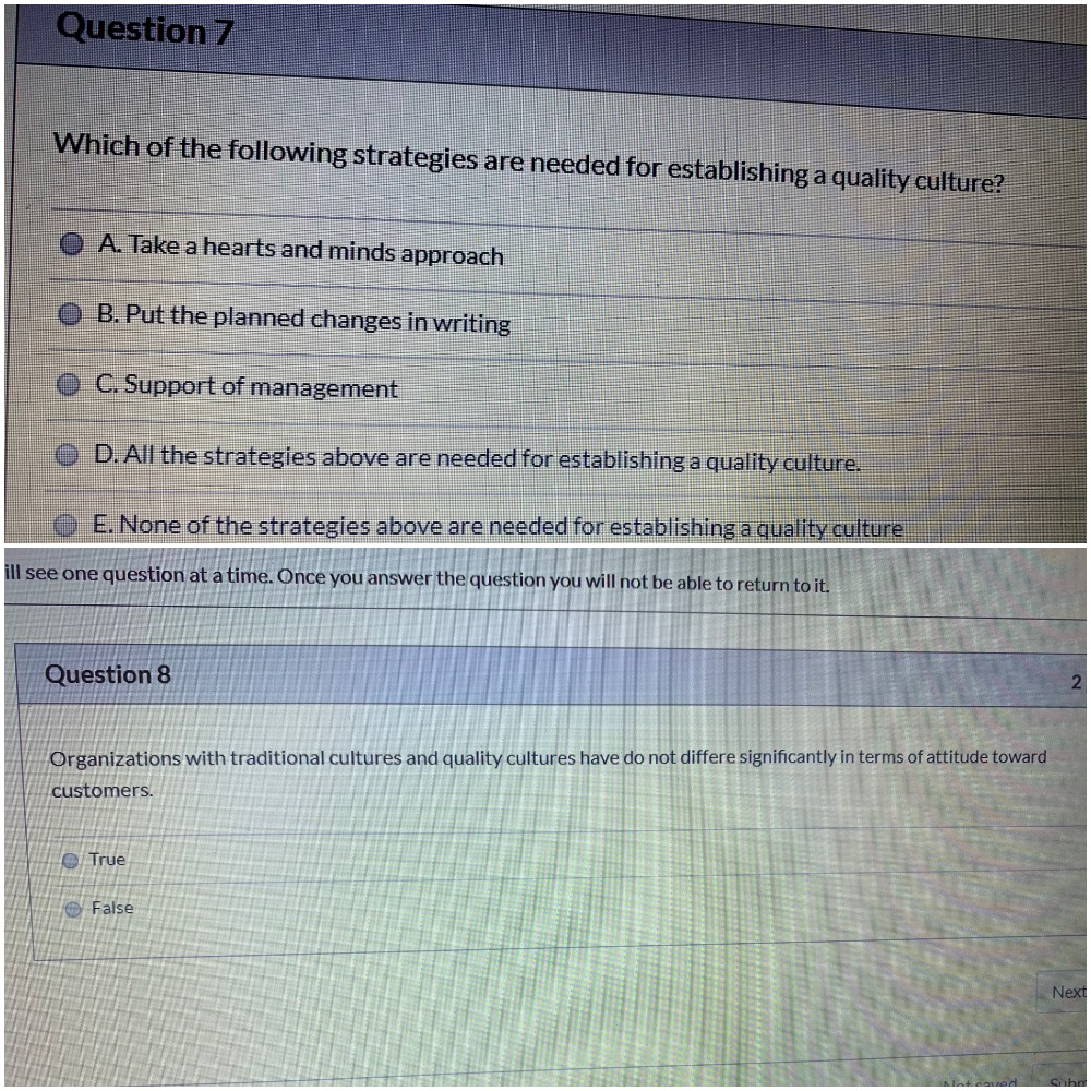 Ivu vill see one question at a time. Once you