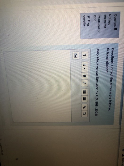 Question 7 Not yet answered Document formatting
