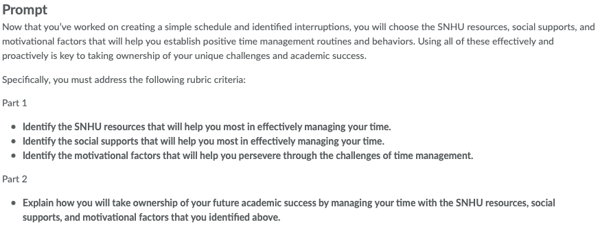 Prompt Now that you've worked on creating a