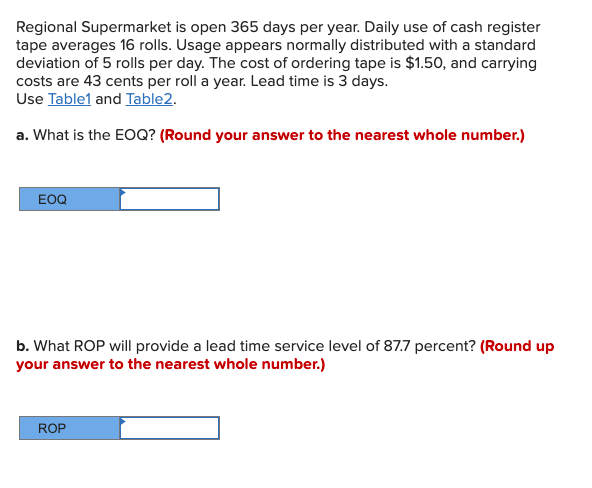 Regional Supermarket is open 365 days per year.