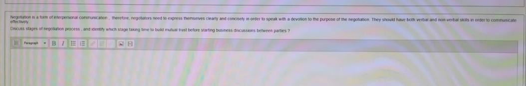 Negotiation is a form of interpersonal