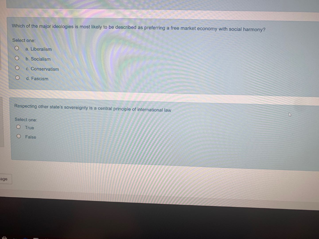 Which of the major ideologies is most likely to