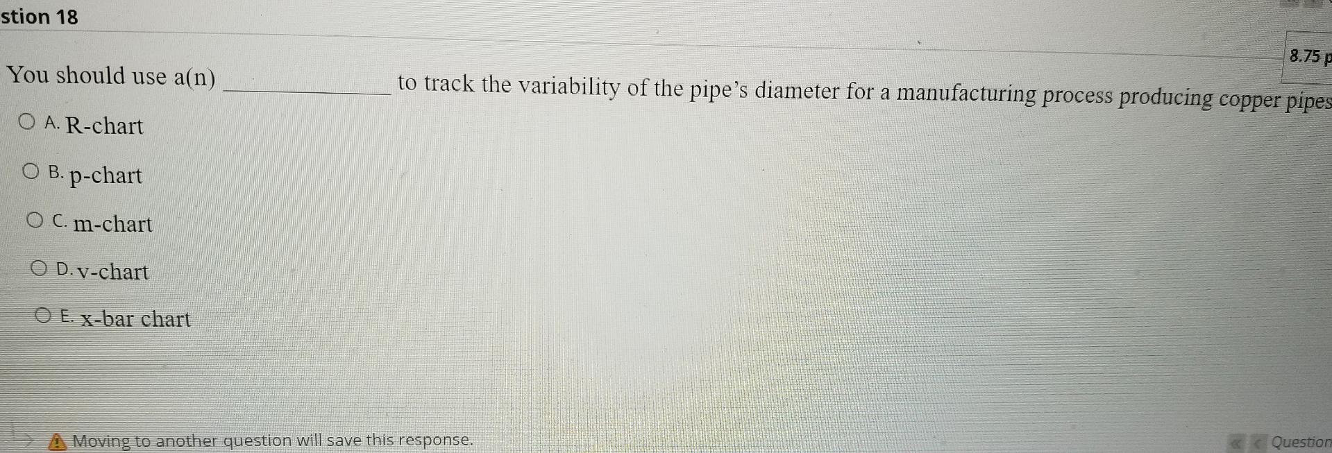stion 18 8.75 p You should use a(n) to track the