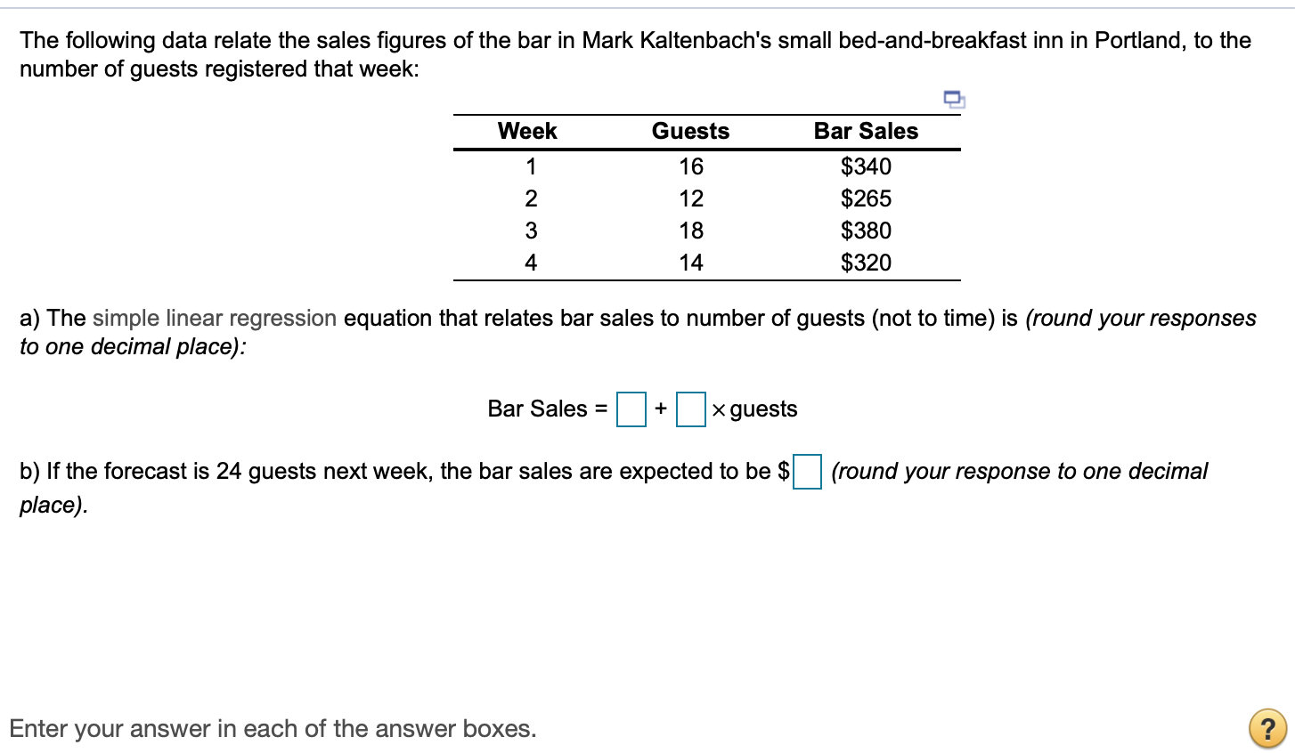 The following data relate the sales figures of