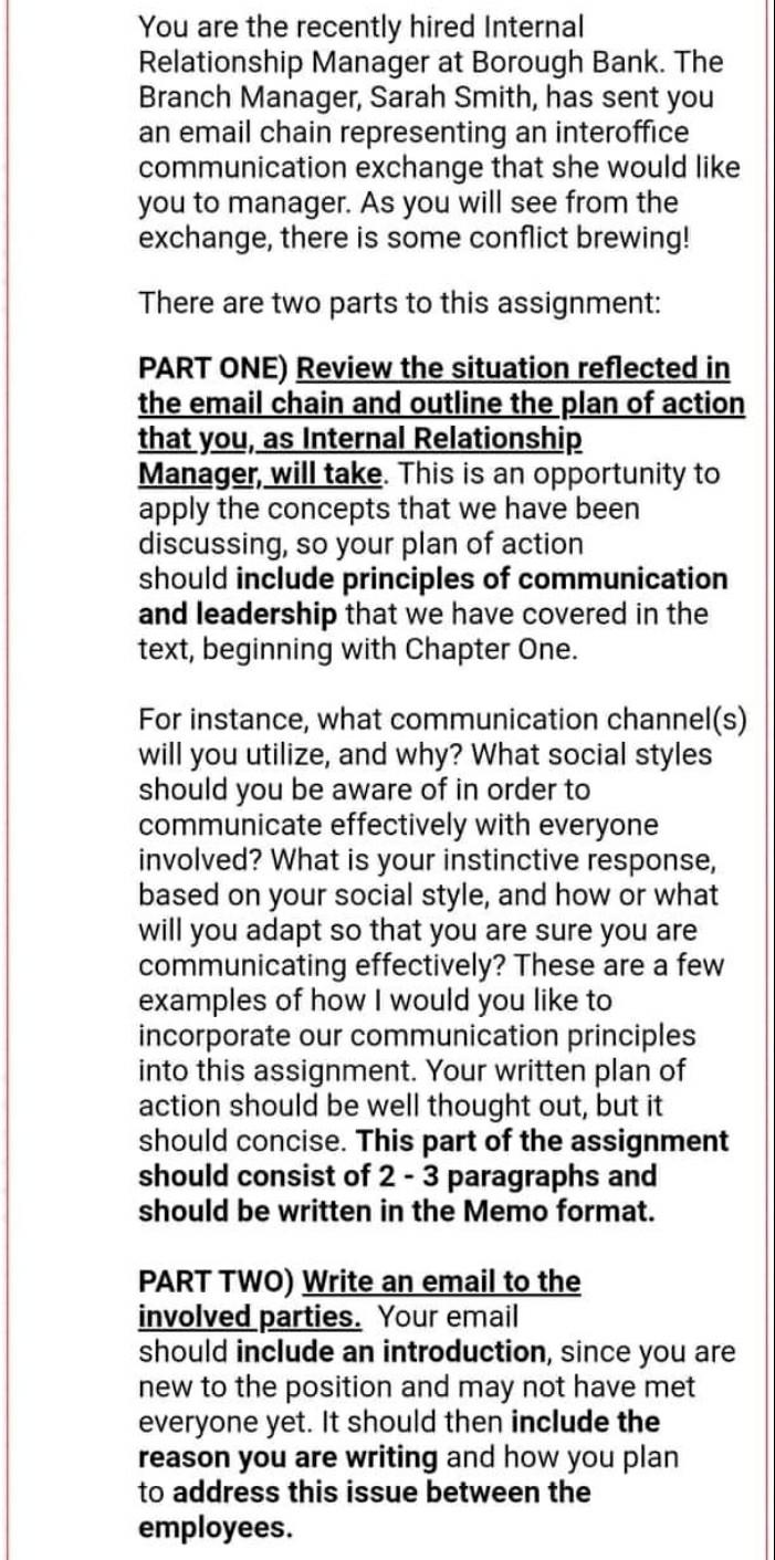 I need some help with this assignment You are the