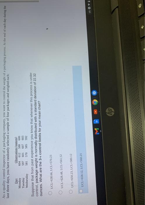 As a quality control inspector of a packaging