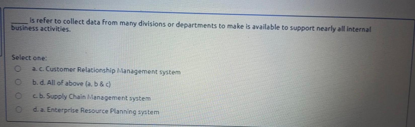 Enterprise systems improve management decision