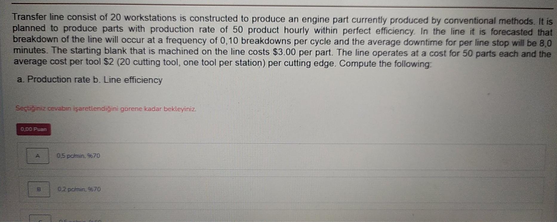 subject : production systems Transfer line