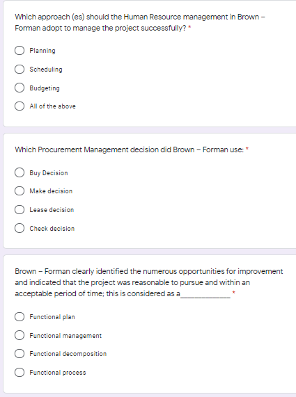 Please answer them all thank you so much Brown -