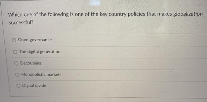 Which one of the following is one of the key