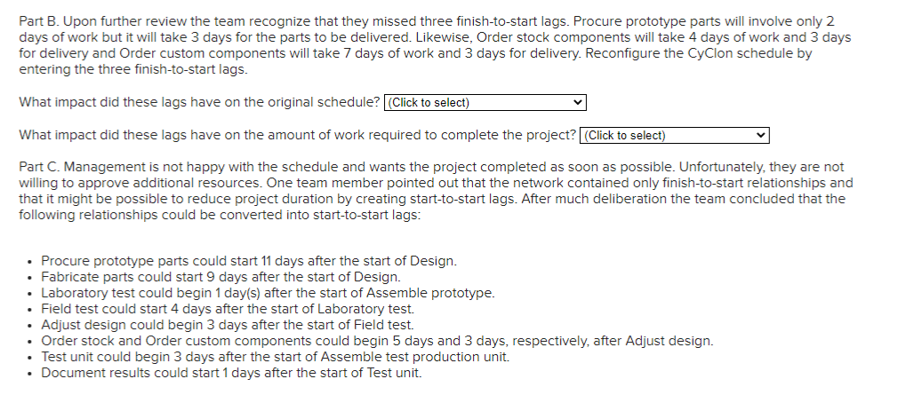 EX 6-23 (Algo) The Cyclon project team has