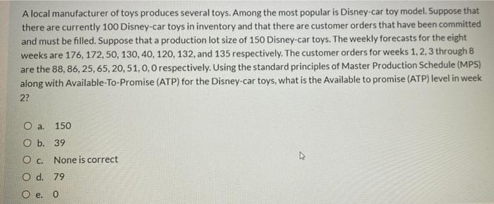 Carrefour estimates an annual demand of a grocery