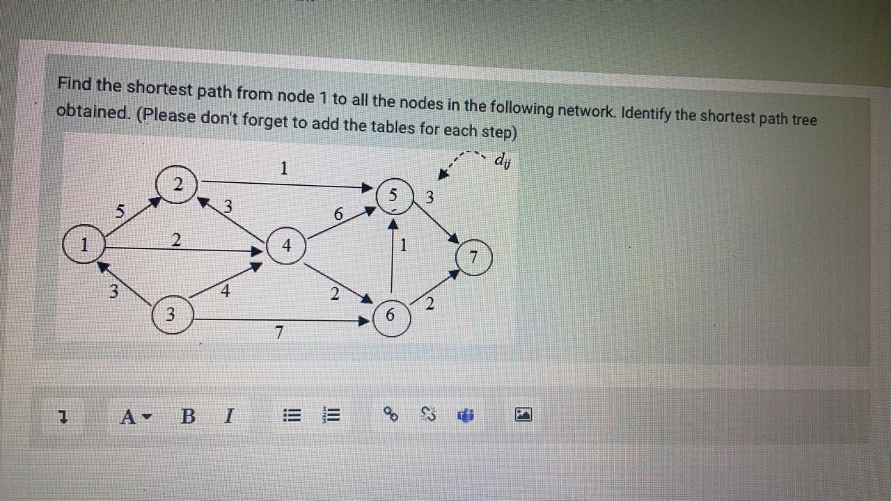 Find the shortest path from node 1 to all the