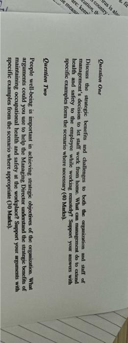 SCENARIO Over recent months large numbers of