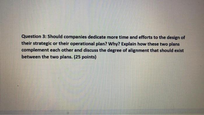 Question 3: Should companies dedicate more time