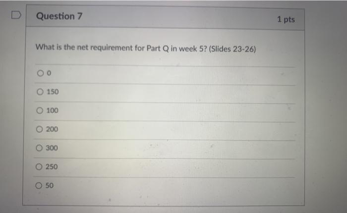 Use the following MRP information for the next 3