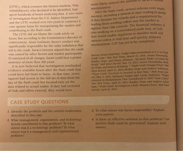 Answer all of the questions! The Flash Crash: A