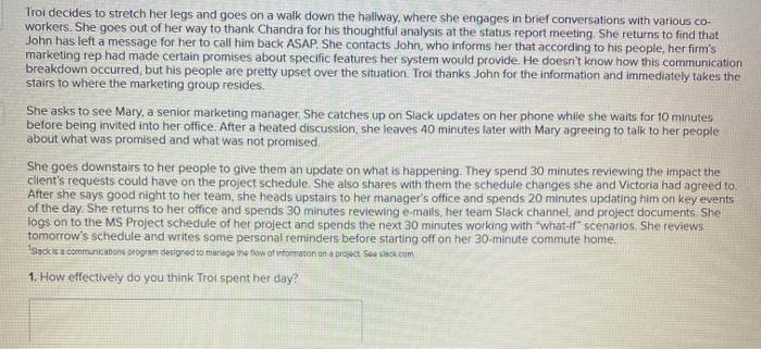 Subject is project management not OM Case 1-1