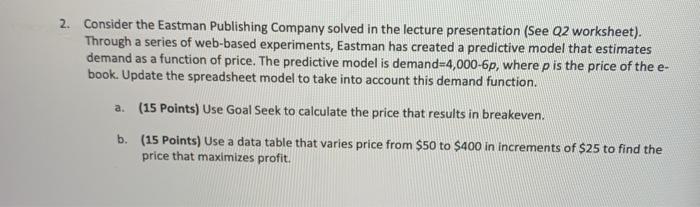 2. Consider the Eastman Publishing Company solved