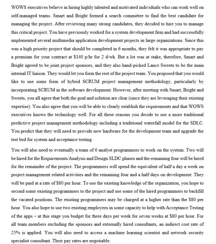 Requirement of assignment is to just create