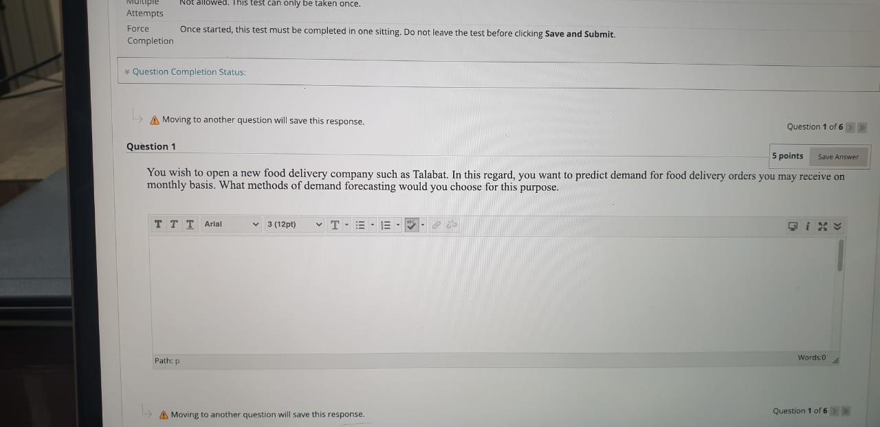 Not allowed. This test can only be taken once.