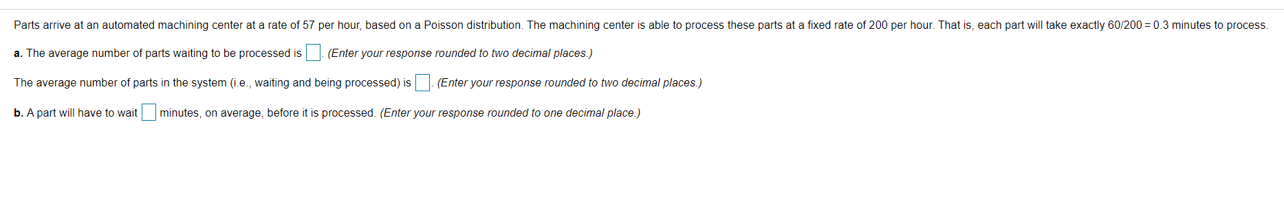 Parts arrive at an automated machining center at