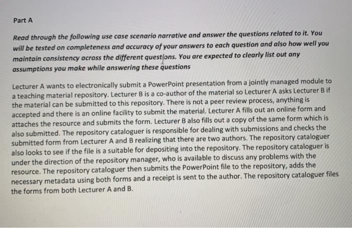 Question 1: A. Derive the details of the use case