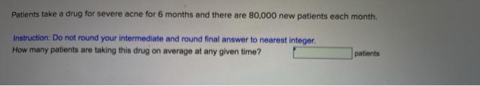 managment Patients take a drug for severe acne