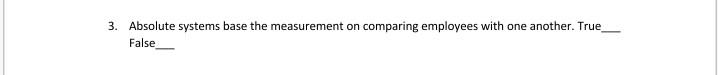 3. Absolute systems base the measurement on