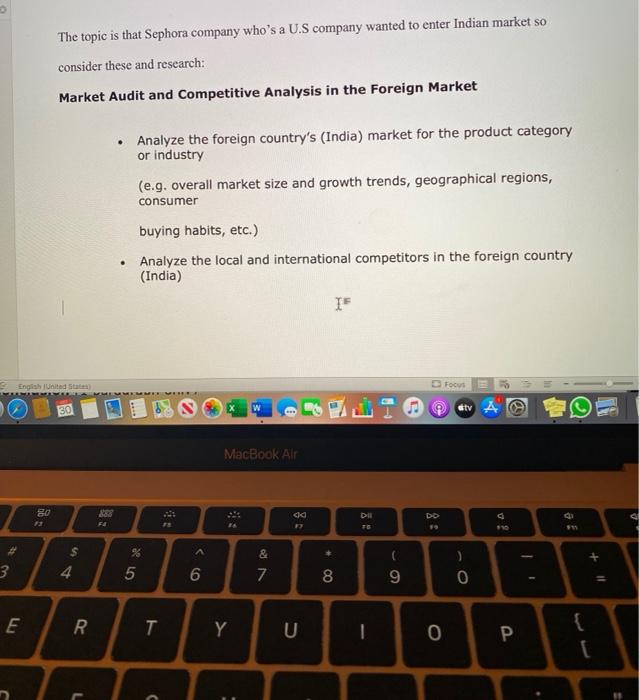 The topic is that Sephora company who's a U.S