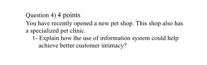 Management information system Question 4) 4