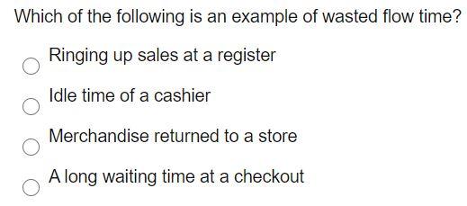 Which of the following is an example of wasted