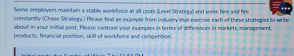 Some employers maintain a stable workforce at all
