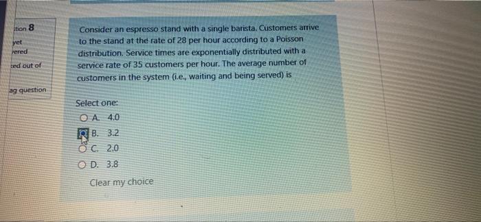 ton 8 yet ered Consider an espresso stand with a